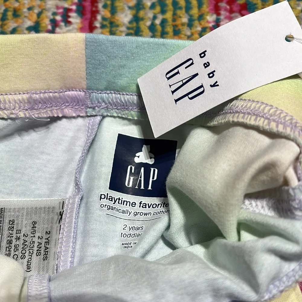 🆕 NWT Gap Kids Playtime Favorites Pastel Tie Dye Rainbow Biker Shorts Sz 2T